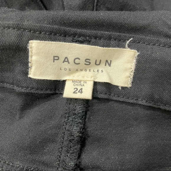 PACSUN Black Overall Jeans Sz 24 - Picture 13 of 14